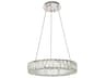 Monroe 1-Light Chrome Clear Crystal LED Drum Pendant