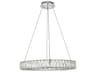 Monroe 1-Light Chrome Clear Crystal LED Drum Pendant
