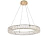 Monroe 1-Light Gold Crystal LED Drum Pendant
