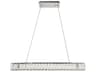 Monroe 1-Light Chrome Clear Crystal LED Pendant