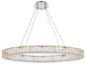 Monroe 1-Light Chrome Crystal LED Drum Pendant