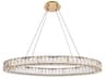Monroe 1-Light Gold Crystal LED Drum Pendant