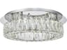 Monroe 1-Light Chrome Clear Crystal LED Drum Semi Flush Mount