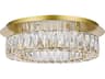 Monroe Gold Clear Crystal LED Drum Flush Mount