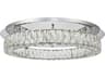 Monroe 1-Light Chrome Clear Crystal LED Drum Flush Mount