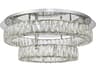 Monroe 1-Light Chrome Clear Crystal LED Drum Semi Flush Mount