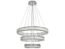 Monroe 1-Light Chrome Clear Crystal LED Drum Tiered Pendant