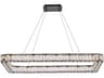 Monroe 1-Light Black Crystal LED Linear Island Pendant