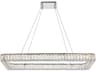 Monroe 1-Light Chrome Crystal LED Linear Island Pendant