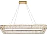Monroe 1-Light Gold Crystal LED Linear Island Pendant