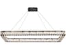 Monroe 1-Light Black Crystal LED Linear Island Pendant