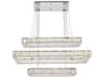 Monroe 3-Light Chrome Crystal LED Linear Tiered Island Pendant
