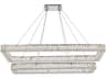 Monroe 2-Light Chrome Crystal LED Linear Tiered Island Pendant