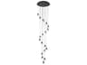 Eren 18-Light8-Light Black Crystal Glass Geometric Pendant