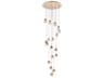 Eren 18-Light8-Light Gold Crystal Glass Geometric Pendant