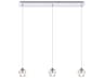 Eren 3-Light Chrome Crystal Glass Geometric Island Pendant