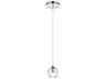 Eren 1-Light Chrome Crystal Glass Geometric Mini Pendant