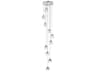 Eren 10-Light Chrome Crystal Glass Geometric Pendant
