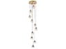 Eren 10-Light Gold Crystal Glass Geometric Pendant