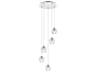 Eren 5-Light Chrome Crystal Glass Geometric Pendant