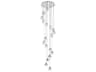 Eren 18-Light8-Light Chrome Crystal Glass Geometric Pendant