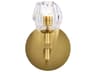 Eren 1-Light Gold Crystal Glass Wall Sconce