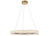 Laurel Gold Clear Crystal LED Drum Chandelier