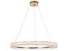 Laurel Gold Clear Crystal LED Drum Chandelier