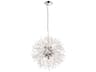 Solace 9-Light Chrome Clear Crystal Round Pendant