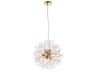 Solace 9-Light Gold Clear Crystal Round Pendant