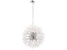 Solace 12-Light Chrome Clear Crystal Round Pendant