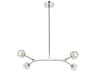 Zayne 4-Light Chrome Crystal Geometric Linear Island Pendant