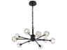 Graham 10-Light Black Crystal Geometric Pendant