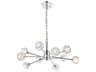 Graham 10-Light Chrome Crystal Geometric Pendant