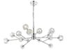 Graham 15-Light Chrome Crystal Geometric Pendant