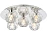 Graham 5-Light Chrome Crystal Geometric Flush Mount