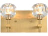 Graham 2-Light Gold Brass Crystal Vanity Light