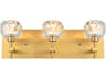 Graham 3-Light Gold Brass Crystal Vanity Light