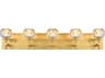 Graham 5-Light Gold Crystal Vanity Light