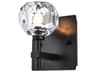 Graham 1-Light Black Crystal Wall Sconce