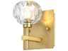 Graham 1-Light Gold Crystal Wall Sconce