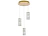 Aston 3-Light Satin Gold Pendant