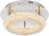 Bowen 1-Light Chrome Round Semi Flush Mount
