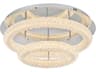 Bowen 2-Light Chrome Round Tiered Semi Flush Mount