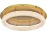 Bowen 1-Light Satin Gold Round Semi Flush Mount