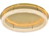 Bowen 1-Light Satin Gold Round Semi Flush Mount