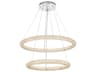 Bowen 2-Light Chrome Round Tiered Pendant