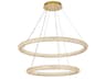 Bowen 2-Light Satin Gold Round Tiered Pendant