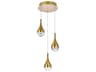 Amherst 3-Light Satin Gold Mini Pendant