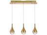 Amherst 3-Light Satin Gold Island Pendant